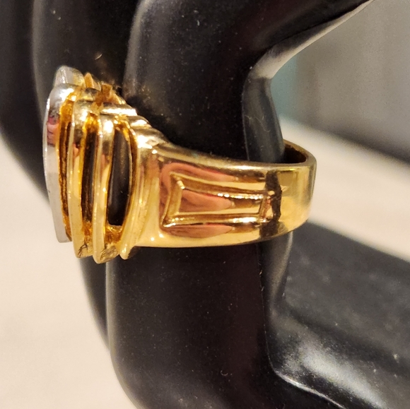 Vintage Ana Bekoach 18K HGE Heart Ring With CZ - Picture 6 of 15